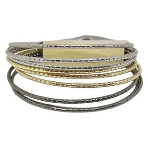 New Womens One Way Collection Mixed Metal Bracelet Bangle Stack